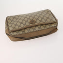 GUCCI GG Supreme Web Sherry Line Clutch Bag PVC 4 Set Beige Gold Auth 180890-11