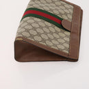 GUCCI GG Supreme Web Sherry Line Clutch Bag PVC 4 Set Beige Gold Auth 180890-16