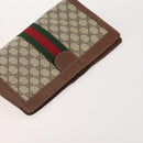 GUCCI GG Supreme Web Sherry Line Clutch Bag PVC 4 Set Beige Gold Auth 180890-17
