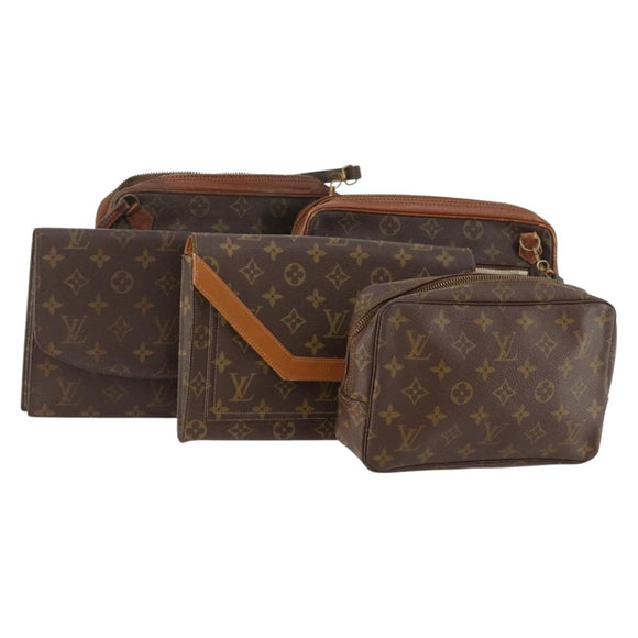 LOUIS VUITTON Monogram Clutch Bag 5 Set LV Auth 180891