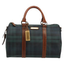 Polo Ralph Lauren Boston Bag Leather PVC Green Auth 180894A-2