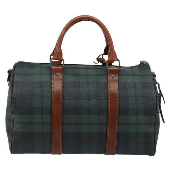 Polo Ralph Lauren Boston Bag Leather PVC Green Auth 180894A