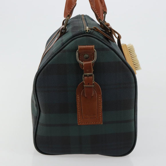 Polo Ralph Lauren Boston Bag Leather PVC Green Auth 180894A