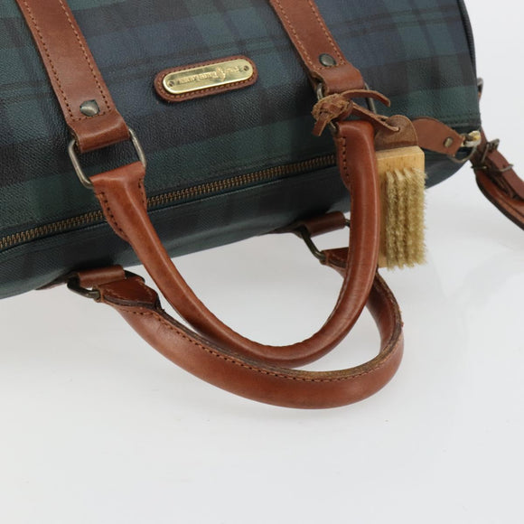 Polo Ralph Lauren Boston Bag Leather PVC Green Auth 180894A