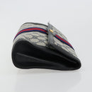GUCCI GG Supreme Sherry Line Clutch Tas PVC Marine Goud 41 014 3087 25 Auth 180897-4