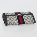 GUCCI GG Supreme Sherry Line Clutch Tas PVC Marine Goud 41 014 3087 25 Auth 180897-6