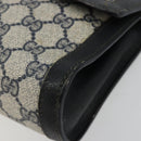 GUCCI GG Supreme Sherry Line Clutch Tas PVC Marine Goud 41 014 3087 25 Auth 180897-8