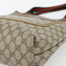 GUCCI GG Supreme Web Sherry Line Tote Bag PVC Beige Rood 39 02 003 Auth 180903-9