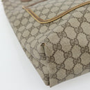 GUCCI GG Supreme Web Sherry Line Tote Bag PVC Beige Rood 39 02 003 Auth 180903-14