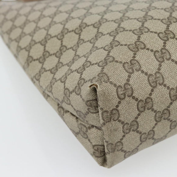 GUCCI GG Supreme Web Sherry Line Tote Bag PVC Beige Rood 39 02 003 Auth 180903