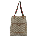 GUCCI GG Supreme Web Sherry Line Tote Bag PVC Beige Rood 39 02 003 Auth 180903-13