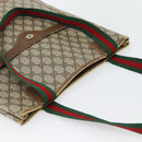 GUCCI GG Supreme Web Sherry Line Tote Bag PVC Beige Rood 39 02 003 Auth 180903-6