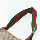 GUCCI GG Supreme Web Sherry Line Tote Bag PVC Beige Rood 39 02 003 Auth 180903-8