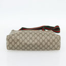 GUCCI GG Supreme Web Sherry Line Tote Bag PVC Beige Rood 39 02 003 Auth 180903-5