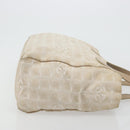 CHANEL New Travel Line Tote Bag Nylon Beige Gold CC Auth 180904-3