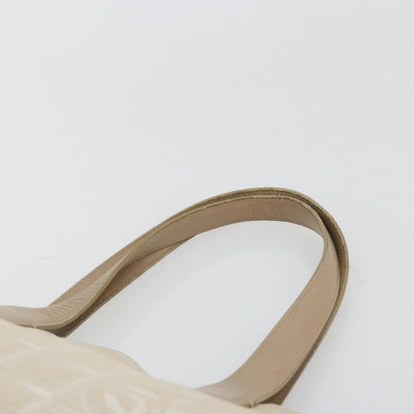 CHANEL New Travel Line Tote Bag Nylon Beige Gold CC Auth 180904