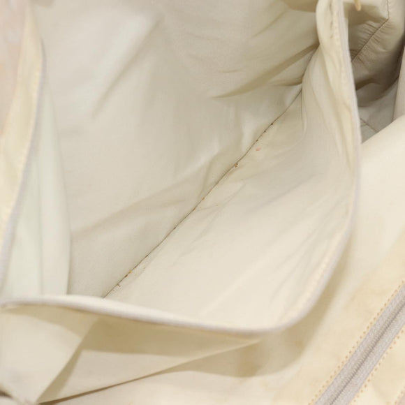 CHANEL New Travel Line Shopper Nylon Beige Goud CC Auth 180906