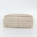 CHANEL New Travel Line Shopper Nylon Beige Goud CC Auth 180906-5