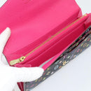 LOUIS VUITTON Monogram Multicolor Portefeiulle Sarah Black M60668 LV Auth 180911-14