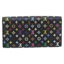 LOUIS VUITTON Monogram Multicolor Portefeiulle Sarah Black M60668 LV Auth 180911-3