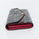 LOUIS VUITTON Monogram Multicolor Portefeiulle Sarah Black M60668 LV Auth 180911-4