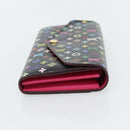 LOUIS VUITTON Monogram Multicolor Portefeiulle Sarah Black M60668 LV Auth 180911-5