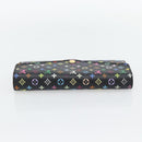 LOUIS VUITTON Monogram Multicolor Portefeiulle Sarah Black M60668 LV Auth 180911-6