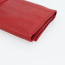 HERMES Jewelry Case Leather Red Gold Auth 180912A-10