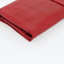 HERMES Jewelry Case Leather Red Gold Auth 180912A-11