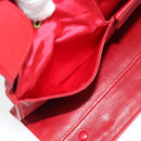 HERMES Jewelry Case Leather Red Gold Auth 180912A-17