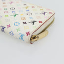 LOUIS VUITTON Monogram Multicolor Zippy Long Wallet White M60241 LV Auth 180913-15