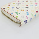 LOUIS VUITTON Monogram Multicolor Zippy Long Wallet White M60241 LV Auth 180913-16