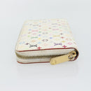 LOUIS VUITTON Monogram Multicolor Zippy Long Wallet White M60241 LV Auth 180913-3