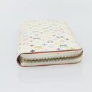 LOUIS VUITTON Monogram Multicolor Zippy Long Wallet White M60241 LV Auth 180913-4