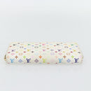 LOUIS VUITTON Monogram Multicolor Zippy Long Wallet White M60241 LV Auth 180913-6