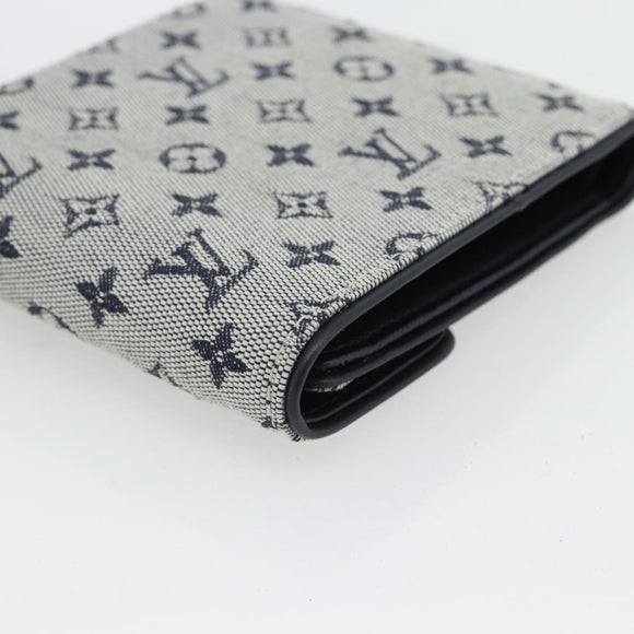 LOUIS VUITTON Mini Porte Billet Cartes Credit Monnaie Blue M92239 Auth 180914A