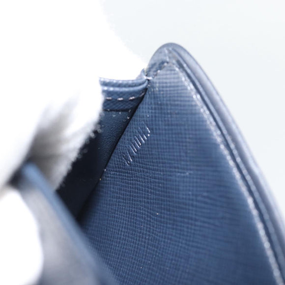 LOUIS VUITTON Mini Porte Billet Cartes Credit Monnaie Blue M92239 Auth 180914A