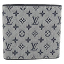 LOUIS VUITTON Mini Porte Billet Cartes Credit Monnaie Blue M92239 Auth 180914A-2