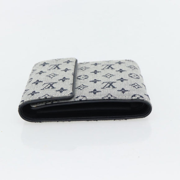 LOUIS VUITTON Mini Porte Billet Cartes Credit Monnaie Blue M92239 Auth 180914A