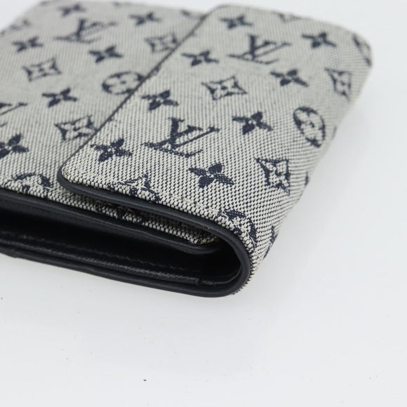 LOUIS VUITTON Mini Porte Billet Cartes Credit Monnaie Blue M92239 Auth 180914A