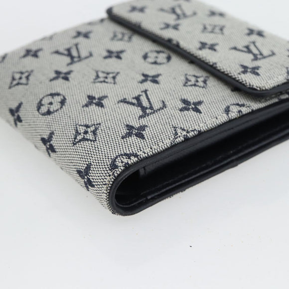LOUIS VUITTON Mini Porte Billet Cartes Credit Monnaie Blue M92239 Auth 180914A