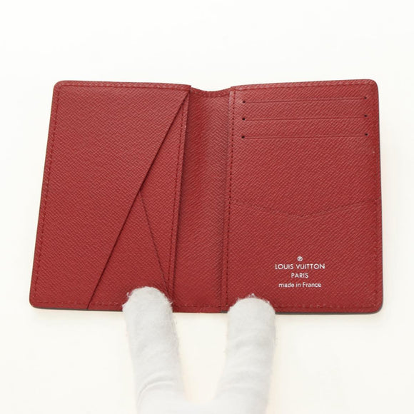 LOUIS VUITTON Epi Organizer De Poch Card Case Red M6358E LV Auth 180915M