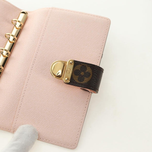 LOUIS VUITTON Monogram Agenda Koala PM Planner Cover Pink R21013 Auth 180916M