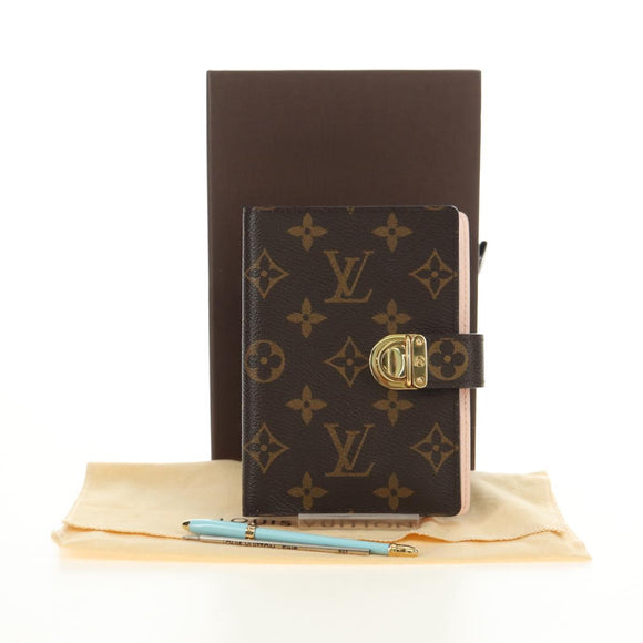 LOUIS VUITTON Monogram Agenda Koala PM Planner Cover Pink R21013 Auth 180916M