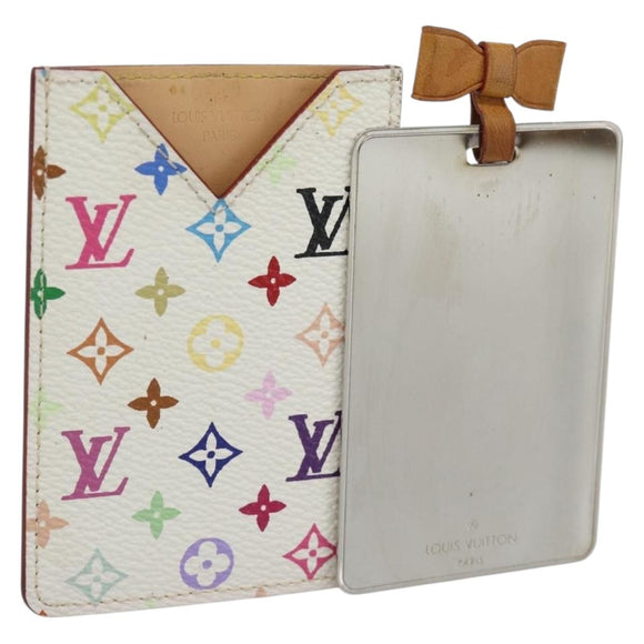 LOUIS VUITTON Monogram Multicolor Etui Hand Mirror White M92651 LV Auth 180917