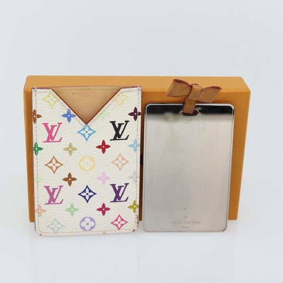 LOUIS VUITTON Monogram Multicolor Etui Hand Mirror White M92651 LV Auth 180917