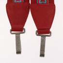 CHANEL Sports Schultergurt Nylon Rot Silber CC Auth 180919-14