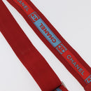 CHANEL Sports Schultergurt Nylon Rot Silber CC Auth 180919-4
