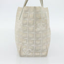 CHANEL New Travel Line Tote Bag Nylon Beige Silver CC Auth 180920-4