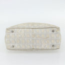 CHANEL New Travel Line Tote Bag Nylon Beige Silver CC Auth 180920-9